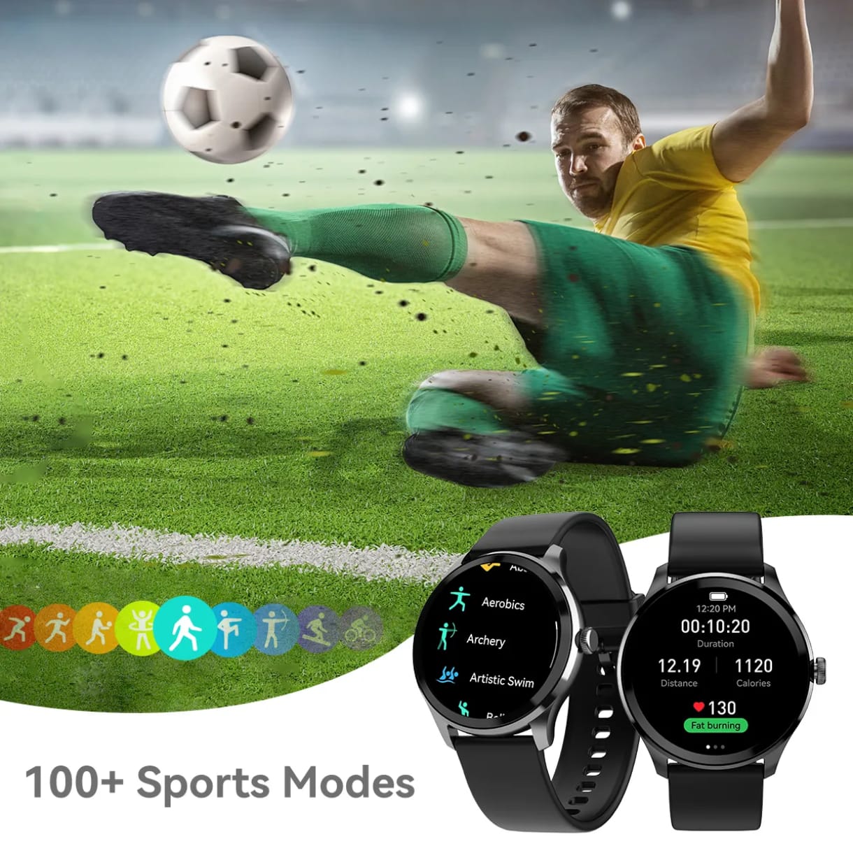 Montre Connectée G16, GPS 5ATM – Étanche 50M, Autonomie 10 Jours, Suivi Santé & Fitness, Écran 1,3"