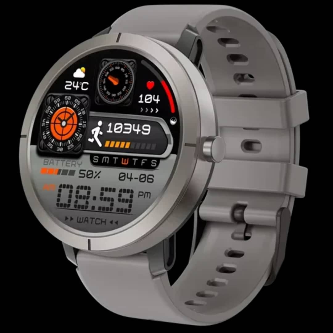 Montre Connectée – GPS, Boussole, Appels Bluetooth, Écran AMOLED 1.32", Étanche 50M, Tracker de Fitness